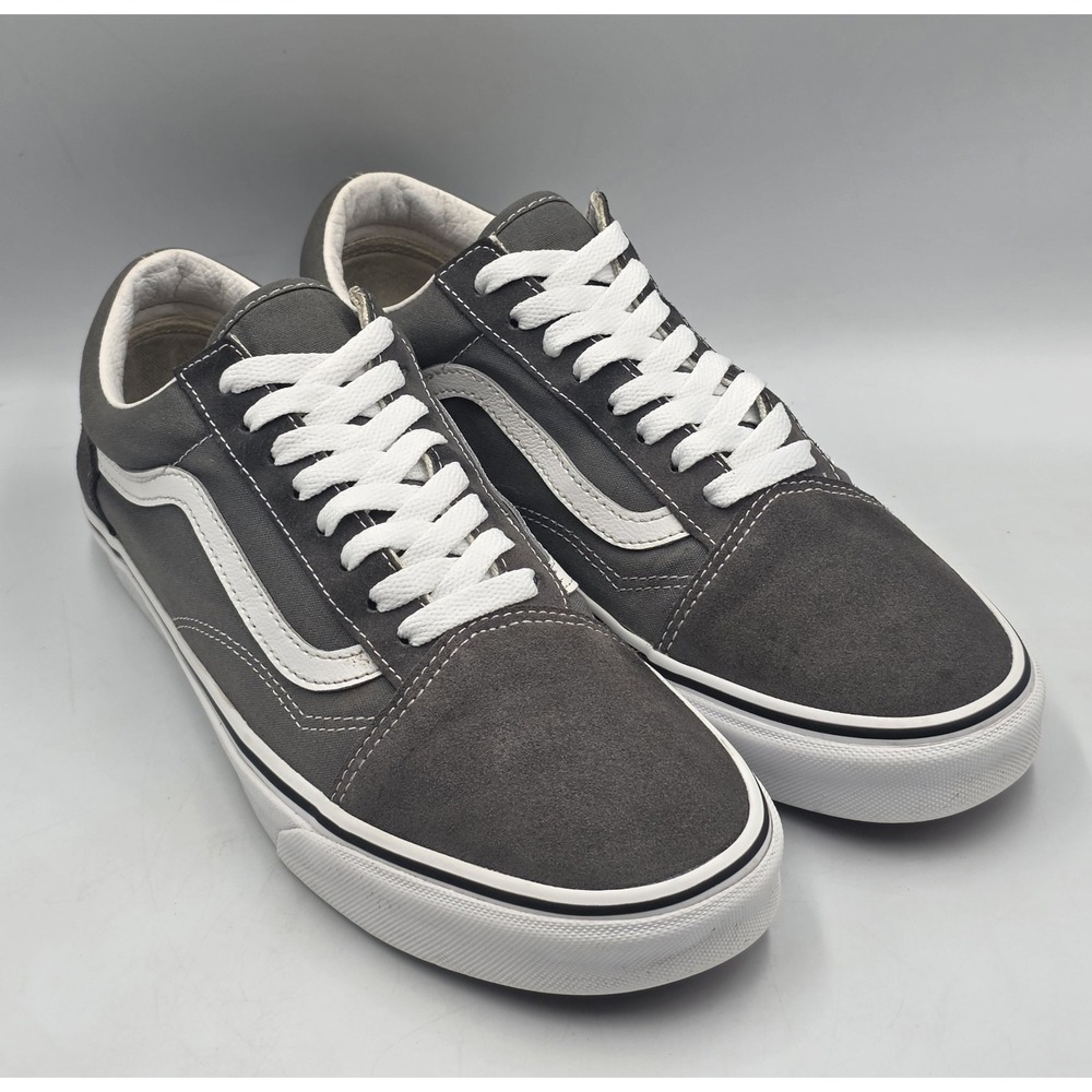 Vans Old Skool Pewter Gray White Men's 9.5 Women's 11 Skate Shoes 500714